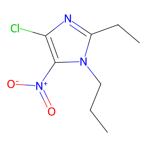 4-chloro-2-ethyl-5-nitro-1-propyl-1H-imidazole structure