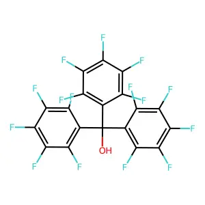 Tris(pentafluorophenyl)methanol structure