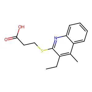 3-(3-Ethyl-4-methylquinolin-2-yl)sulfanylpropanoic acid structure