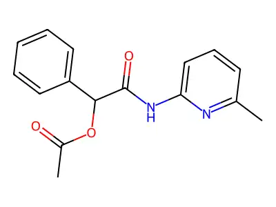Acetic acid (6-methyl-pyridin-2-ylcarbamoyl)-phenyl-methyl ester structure