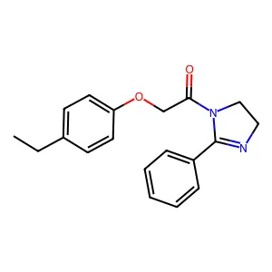 1-[(4-ethylphenoxy)acetyl]-2-phenyl-4,5-dihydro-1H-imidazole structure