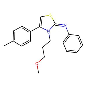 (Z)-N-(3-(3-methoxypropyl)-4-(p-tolyl)thiazol-2(3H)-ylidene)aniline structure