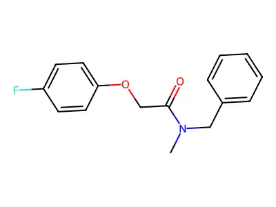 N-benzyl-2-(4-fluorophenoxy)-N-methylacetamide structure
