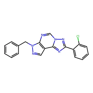 7-benzyl-2-(2-chlorophenyl)-7H-pyrazolo[4,3-e][1,2,4]triazolo[1,5-c]pyrimidine structure