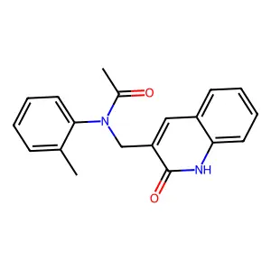 N-(2-methylphenyl)-N-[(2-oxo-1H-quinolin-3-yl)methyl]acetamide structure