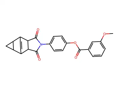 4-(1,3-dioxooctahydro-4,6-ethenocyclopropa[f]isoindol-2(1H)-yl)phenyl 3-methoxybenzoate structure