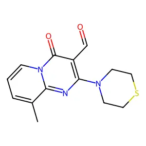 9-Methyl-4-oxo-2-thiomorpholino-4H-pyrido[1,2-a]pyrimidine-3-carbaldehyde structure