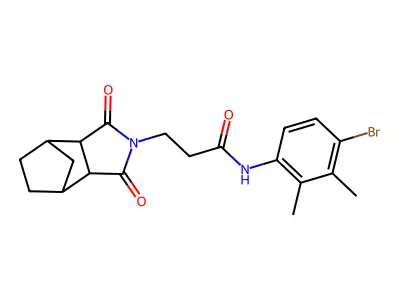 N-(4-bromo-2,3-dimethylphenyl)-3-(1,3-dioxooctahydro-2H-4,7-methanoisoindol-2-yl)propanamide structure