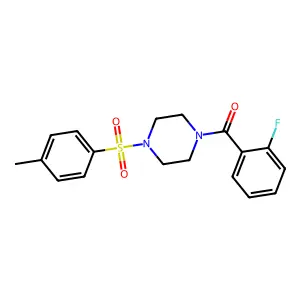 (2-Fluorophenyl)-[4-(4-methylphenyl)sulfonylpiperazin-1-yl]methanone structure