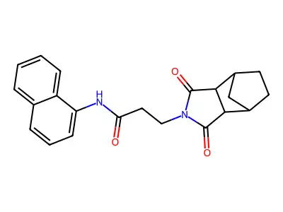 3-(1,3-dioxohexahydro-1H-4,7-methanoisoindol-2(3H)-yl)-N-(naphthalen-1-yl)propanamide structure