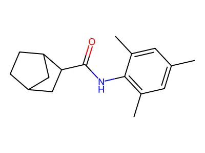 (+/-)-(endo)-N-(2,4,6-Trimethylphenyl)-bicyclo[2.2.1]heptane-2-carboxamide structure