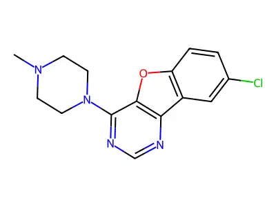 8-Chloro-4-(4-methylpiperazin-1-yl)benzofuro[3,2-d]pyrimidine structure
