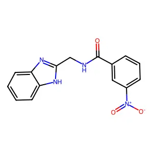 N-(1H-benzimidazol-2-ylmethyl)-3-nitrobenzamide structure