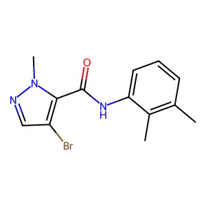 4-bromo-N-(2,3-dimethylphenyl)-2-methylpyrazole-3-carboxamide structure
