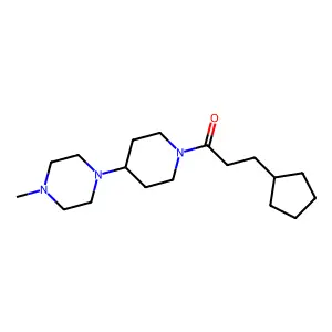 3-Cyclopentyl-1-[4-(4-methylpiperazin-1-yl)piperidin-1-yl]propan-1-one structure