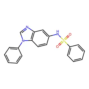 N-(1-phenyl-1H-benzimidazol-5-yl)benzenesulfonamide structure