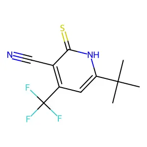 6-(Tert-butyl)-2-sulfanyl-4-(trifluoromethyl)pyridine-3-carbonitrile structure