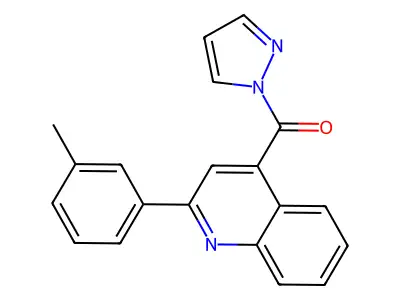 [2-(3-Methylphenyl)quinolin-4-yl]-pyrazol-1-ylmethanone structure