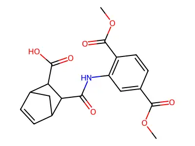 3-{[2,5-BIS(METHOXYCARBONYL)ANILINO]CARBONYL}BICYCLO[2.2.1]HEPT-5-ENE-2-CARBOXYLIC ACID structure