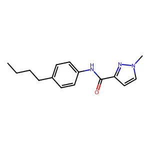 N-(4-butylphenyl)-1-methyl-1H-pyrazole-3-carboxamide structure