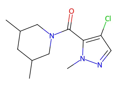 (4-Chloro-2-methylpyrazol-3-yl)-(3,5-dimethylpiperidin-1-yl)methanone structure