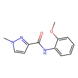 N-(2-methoxyphenyl)-1-methyl-1H-pyrazole-3-carboxamide structure