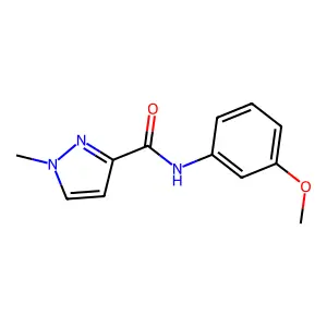 N-(3-methoxyphenyl)-1-methyl-1H-pyrazole-3-carboxamide structure
