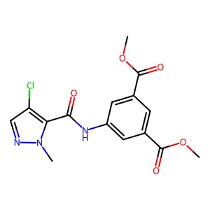 dimethyl 5-{[(4-chloro-1-methyl-1H-pyrazol-5-yl)carbonyl]amino}isophthalate structure