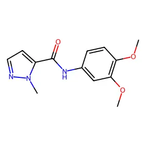 N-(3,4-dimethoxyphenyl)-1-methyl-1H-pyrazole-5-carboxamide structure