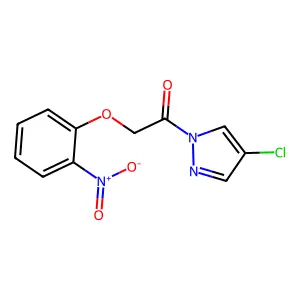 1-(4-Chloropyrazol-1-yl)-2-(2-nitrophenoxy)ethanone structure