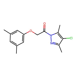 1-(4-Chloro-3,5-dimethylpyrazol-1-yl)-2-(3,5-dimethylphenoxy)ethanone structure