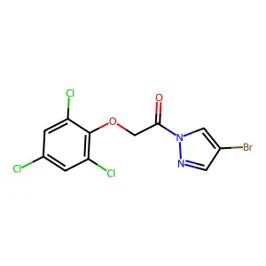 1-(4-Bromopyrazol-1-yl)-2-(2,4,6-trichlorophenoxy)ethanone structure