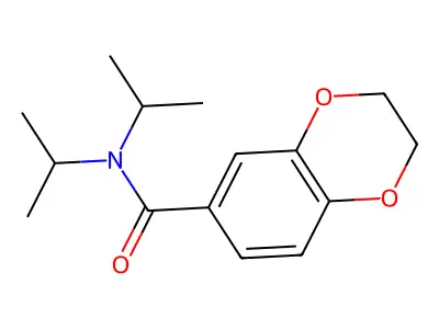 N,N-di(propan-2-yl)-2,3-dihydro-1,4-benzodioxine-6-carboxamide structure