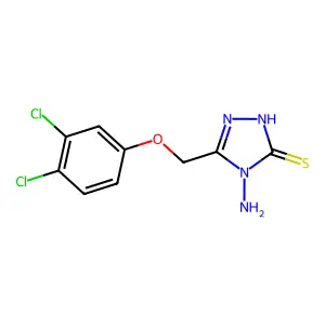 4-amino-3-[(3,4-dichlorophenoxy)methyl]-1H-1,2,4-triazole-5-thione structure
