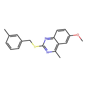 6-Methoxy-4-methyl-2-[(3-methylphenyl)methylsulfanyl]quinazoline structure