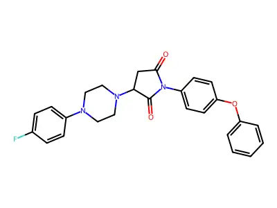 3-[4-(4-Fluorophenyl)piperazin-1-yl]-1-(4-phenoxyphenyl)pyrrolidine-2,5-dione structure