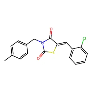 5-(2-Chlorobenzylidene)-3-(4-methylbenzyl)-1,3-thiazolidine-2,4-dione structure