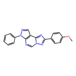 2-(4-methoxyphenyl)-7-phenyl-7H-pyrazolo[4,3-e][1,2,4]triazolo[1,5-c]pyrimidine structure