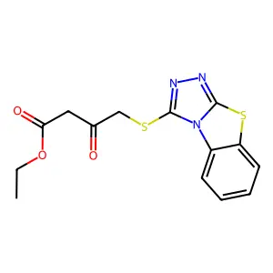 Ethyl 3-oxo-4-([1,2,4]triazolo[3,4-b][1,3]benzothiazol-1-ylsulfanyl)butanoate structure