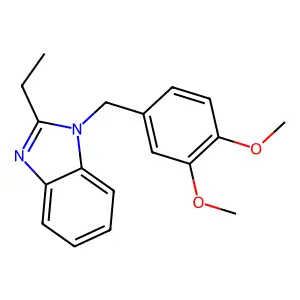 1-[(3,4-dimethoxyphenyl)methyl]-2-ethyl-1H-1,3-benzodiazole structure