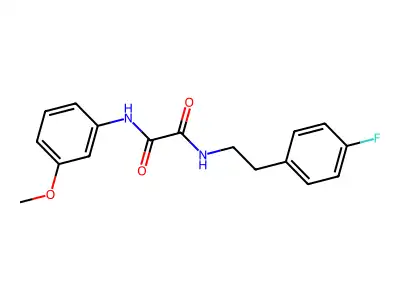 N-[2-(4-fluorophenyl)ethyl]-N'-(3-methoxyphenyl)oxamide structure