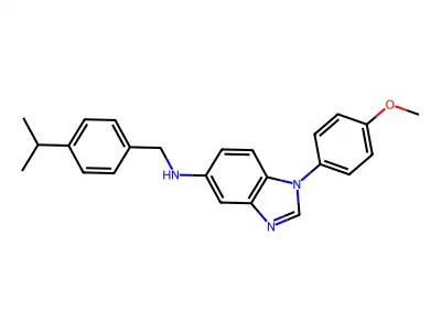 1-(4-methoxyphenyl)-N-[(4-propan-2-ylphenyl)methyl]benzimidazol-5-amine structure