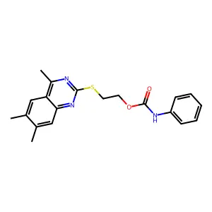 2-[(4,6,7-Trimethylquinazolin-2-yl)sulfanyl]ethyl phenylcarbamate structure