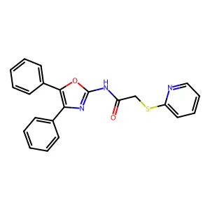 N-(4,5-diphenyl-1,3-oxazol-2-yl)-2-(pyridin-2-ylsulfanyl)acetamide structure