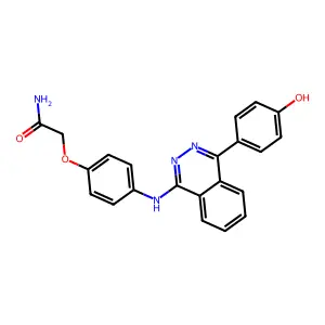 2-(4-{[4-(4-Hydroxyphenyl)phthalazin-1-yl]amino}phenoxy)acetamide structure