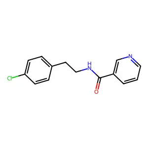 N-[2-(4-chlorophenyl)ethyl]pyridine-3-carboxamide structure