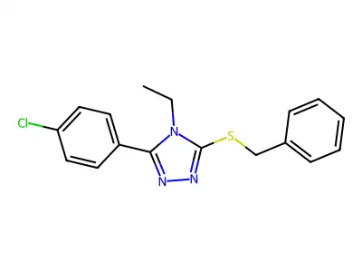 3-(benzylsulfanyl)-5-(4-chlorophenyl)-4-ethyl-4H-1,2,4-triazole structure