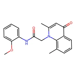 2-(2,8-dimethyl-4-oxoquinolin-1-yl)-N-(2-methoxyphenyl)acetamide structure