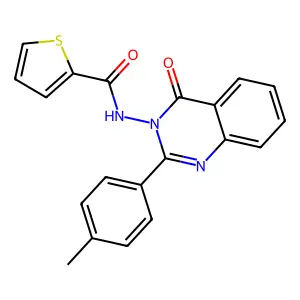 N-[2-(4-methylphenyl)-4-oxoquinazolin-3(4H)-yl]thiophene-2-carboxamide structure