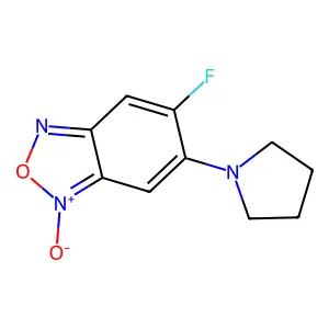 2,1,3-Benzoxadiazole, 5-fluoro-6-(1-pyrrolidinyl)-, 1-oxide structure